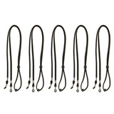 Maxbell Maxbell 5 Pieces Adjustable Velvet Eyeglass Cord Neck Strap Sunglasses Lanyard Black