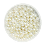 Maxbell 1000 Pieces 6mm Round Imitation Pearl Loose Spacer Beads DIY Jewelry Crafts