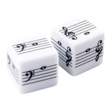 2x Music Staff Dices for Kids Party Studio Schools Gift Home Theory Learning