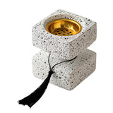 Maxbell Incense Cone Burner Portable Collection Incense Holder for SPA Bedroom Hotel S White