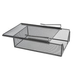 Maxbell Under Shelf Wire Basket Mesh Closet Hanging Basket for Office Wardrobes Home Black