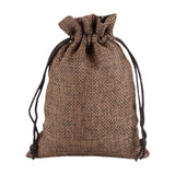 Maxbell 50 Pieces Gift Bags with Drawstring Drawstring Bag for Grocery Party Wedding Dark Brown