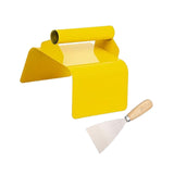 Maxbell Landscape Curb Trowel Home Decoration Corner Shaping Trowel with Putty Knife Straight Edge Yellow