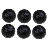 Maxbell 6Pcs Golf Floating Balls Practical Practice Aid for Golfers Pool Competition Black