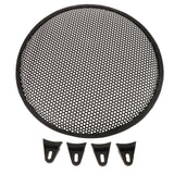 1Piece Speaker Grills Cover Case with 4Pcs Screws & 4Pcs Fix Bracket for 12 Inches Speaker Mounting Home Audio DIY, Black