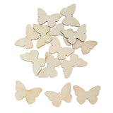 Maxbell Maxbell 50 Wooden MDF Plain Butterfly Shapes 6cm x 3mm