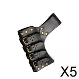 Maxbell 5xMedieval Sword Frog with Adjustable Buckle Cosplay Leather Sword Sheath Belt Black
