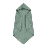 Maxbell Hooded Baby Bath Towel Soft Newborn Essential Towel for Kids Newborn Neutral Green