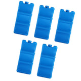 Maxbell 5 Pieces Ice Cooling Blocks AntiSlip Empty Ice Pack for Family Picnics Beach Blue
