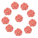 Maxbell 10pcs Adorable Flower Pearl Hair Clips For Party Favor Hair Decoration Accessories -Orange - Aladdin Shoppers