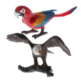 Simulation Animal Model Figure Toy Figurine Home Decor Red Parrot Bald Eagle