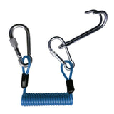 Maxbell 2 Piece Safety Scuba Diving Diver Dual Reef Hook & Coil Lanyard Swivel Clip