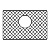 Maxbell Kitchen Sink Mat with Center Drain Grid Multipurpose Silicone Sink Protector Black