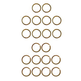 Maxbell 20 Pieces Brass Flat and Round Split Key Chain Rings Key Holder Craft 30mm