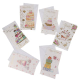 Maxbell 6pcs/set Happy Birthday Greeting Card With Envelope Baby Shower Favors
