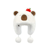 Maxbell Ear Protection Warm Hat Winter Hat for Autumn and Winter Outdoor Backpacking White