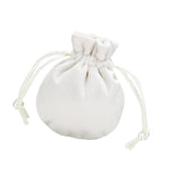 Maxbell Drawstring Bag Velvet Gift Bag Rings Jewelry Pouch Beige 6.5x8.5cm