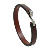 Maxbell Cuff Bracelet for Men Accessories Friend Gift Jewelry 7.87inch S Buckle Brown