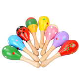 Maxbell 6Pcs Wooden Maracas Learning Toys for Live Performance Concert Entertainment