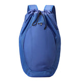 Maxbell Drawstring Backpack Fitness Drawstring Gym Bag for Shopping Badminton Tennis Blue
