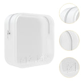 Maxbell Maxbell Silicone Cosmetic Bag with Zipper Portable Toiletry Bag for Gym Travel Women white