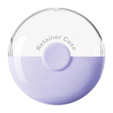 Maxbell Denture Case Small Container Retainer Travel Case for Office Household Women Purple