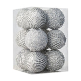 12Pcs Christmas Ball Decoration Decorative for Farmhouse Cabinet Living Room Silver