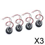 Maxbell 3x4 Pieces Waterproof Marine Boat Yacht Blue LED Deck Step Stair Lights 12VDC