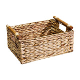 Maxbell Handmade Storage Basket Solid Water Hyacinth Basket for Kitchen Home Desktop Large