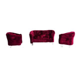 Maxbell Dolls House Miniature Furniture 1/30 Double Sofa Couch for Hot Toys Red