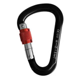 Maxbell 25KN Carabiner D-Ring Climbing Screw Lock Snap Hook Rappel Screwgate Black - Aladdin Shoppers