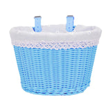 Maxbell Kids Bike Basket with Lining Portable Detachable Decoration Tricycle Baskets Blue