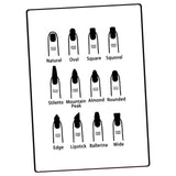Maxbell Maxbell Nail Shape Display Nail Art Accessories Wall Art Decor Nail Art Tool 30x40cm A