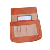 Maxbell Chair Back Pocket Storage Bag Chair Bag for Office School Supplies Preschool Orange