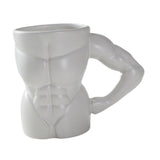 Maxbell Ceramic Mug Creative Breakfast Mug with Handle for Kitchen Restaurant Office White