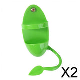 Maxbell 2xParrot Food Feeder No-Mess Plastic Hanging Bird Cage Feeder for Finch Canary