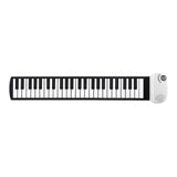 Maxbell 49 Key Roll up Piano Hand Roll Piano Keyboard for Adults Class Teaching Kids white