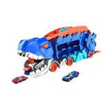 Maxbell Dinosaur Eating Cars Track and Stores with Sliding Track for Children Babies with 2 cars