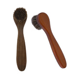 Maxbell 4xWooden Long Handle Brushes Bristle Horse Hair Shoe Boot Polish Applicator Polish Dauber