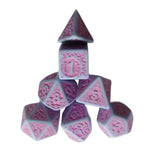Maxbell 7 Pieces Polyhedral Dices Set Mini Dices Party Game Dices for Bar Home Party Purple