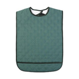 Maxbell Large Elder Bib Washable Reusable Practical Adult Bibs for Eating for Adults Green S