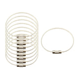 Maxbell 10 Pieces Wire Keychain Cable Steel Wire Cable Keychain Rings for Flashlight