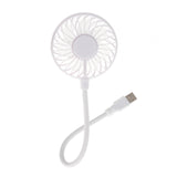 Maxbell Maxbell Mini Portable USB Fan Desk Fan Bendable Cable for Travel Commute Lightweight White 35x8x2.8cm