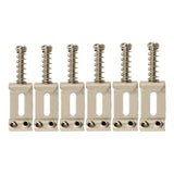 Maxbell 6x Guitar Saddles Instrument Repair Parts 35mm Replacement Easy Installation Silver