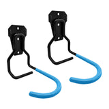 Maxbell 2x Garage Hooks for Hanging Bike Iron for Bicycles Wheel Ladders Garden Blue