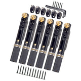 Maxbell 6 Strings Guitar Bridge Set with Nut and Wrench for Electric Guitar Upgrades Black