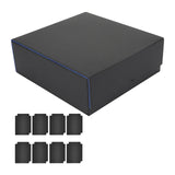 Maxbell Card Deck Case Card Storage Box for Collectible Basketball Cards Sport Cards blue Lining