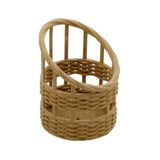 Maxbell Dollhouse Candy Basket 1/6 1/8 Miniature Woven Basket for Kids Age 3~6 Girls Light Brown