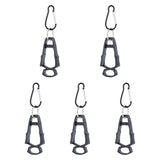Maxbell 5x Outdoor Glove Clip Keeper Outdoor Anti Drop Clip for Outdoor Construction Black
