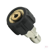 Maxbell 4xBrass Connector Release Socket Cleaning Female M22/14 to 1/4 Male Plug